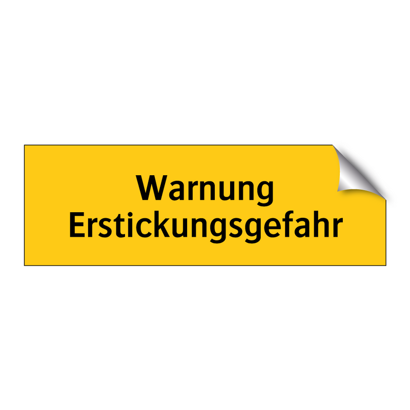 Warnung Erstickungsgefahr