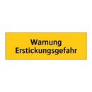 Warnung Erstickungsgefahr