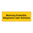 Warnung Krokodile, Alligatoren oder Kaimane