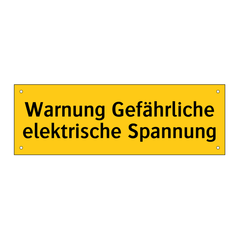 Warnung Gefährliche elektrische Spannung