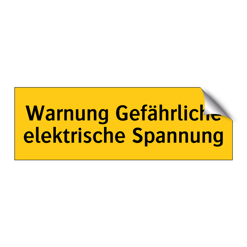 Warnung Gefährliche elektrische Spannung