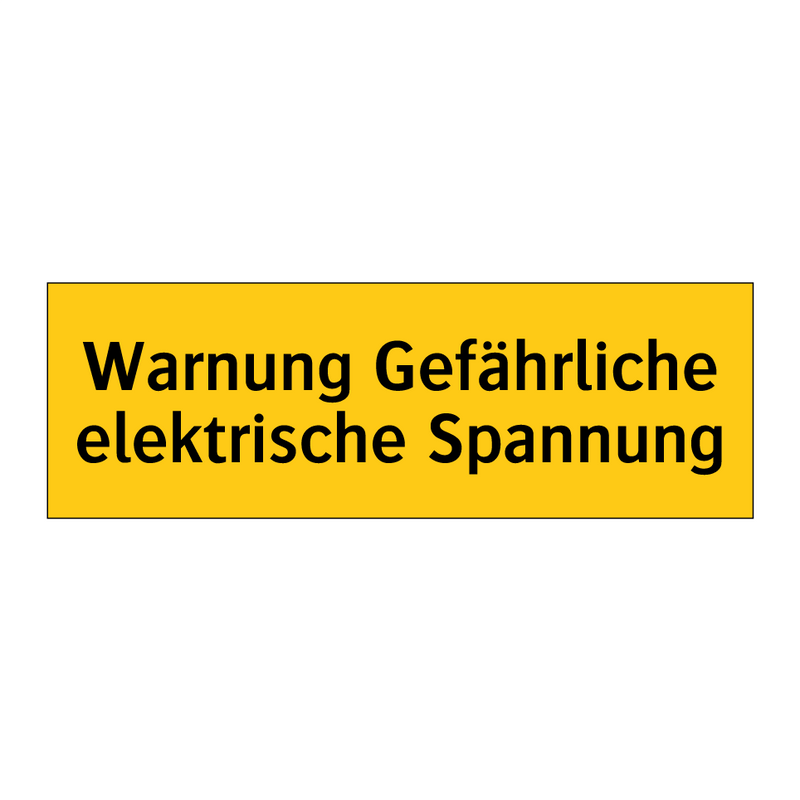 Warnung Gefährliche elektrische Spannung