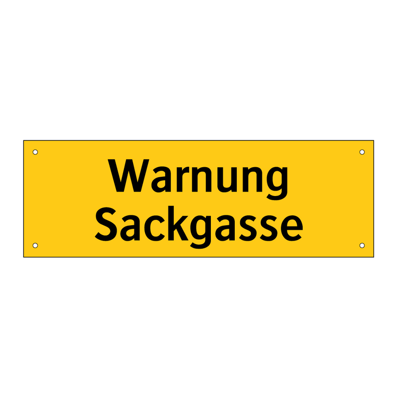 Warnung Sackgasse
