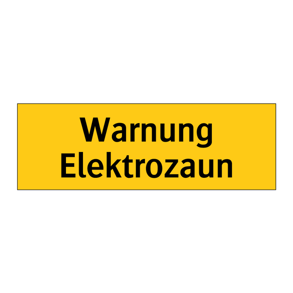 Warnung Elektrozaun