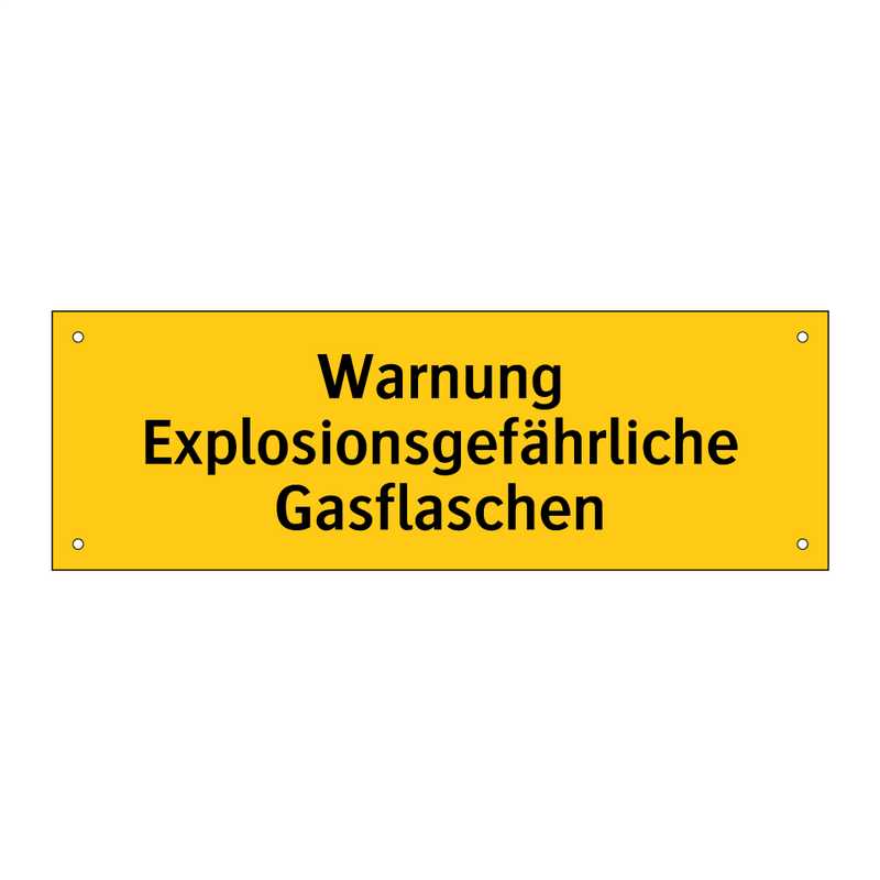 Warnung Explosionsgefährliche Gasflaschen
