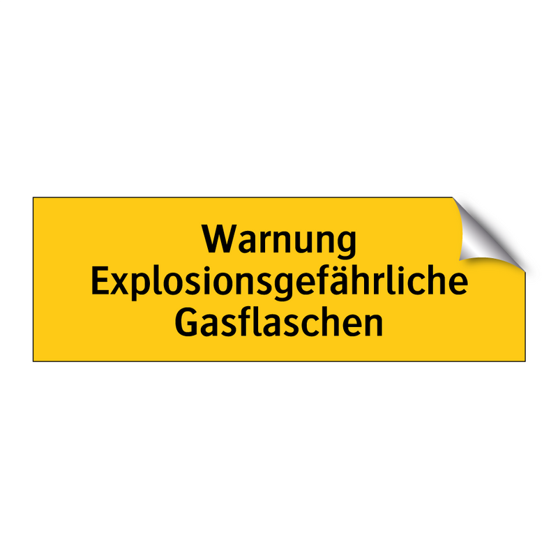 Warnung Explosionsgefährliche Gasflaschen