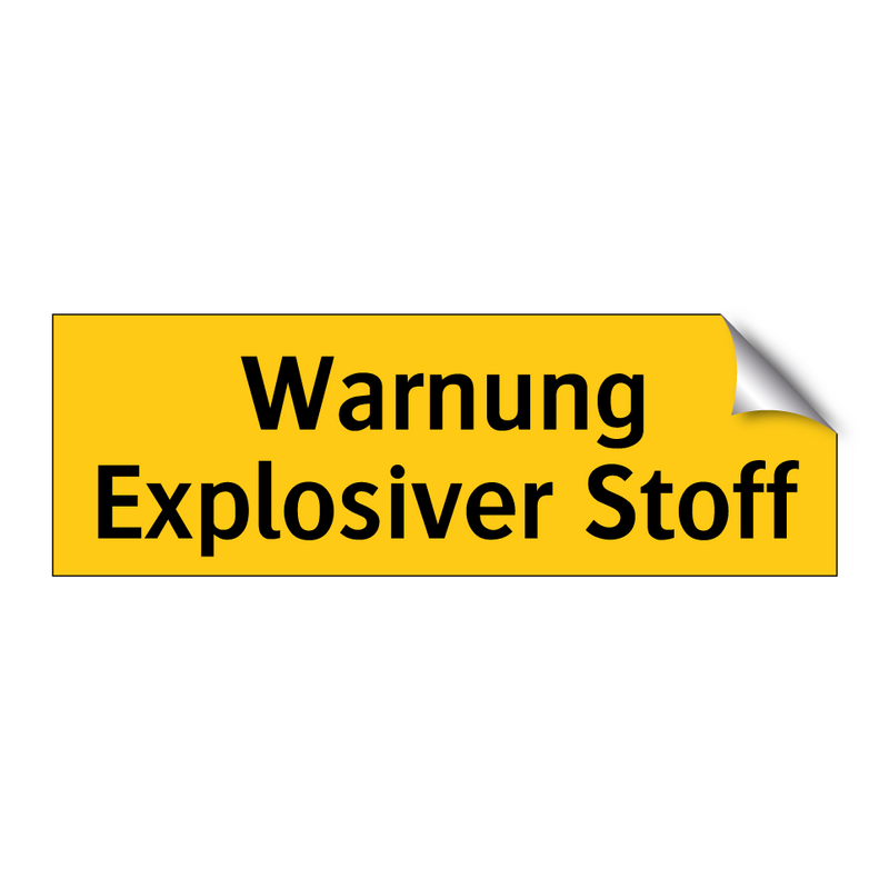 Warnung Explosiver Stoff