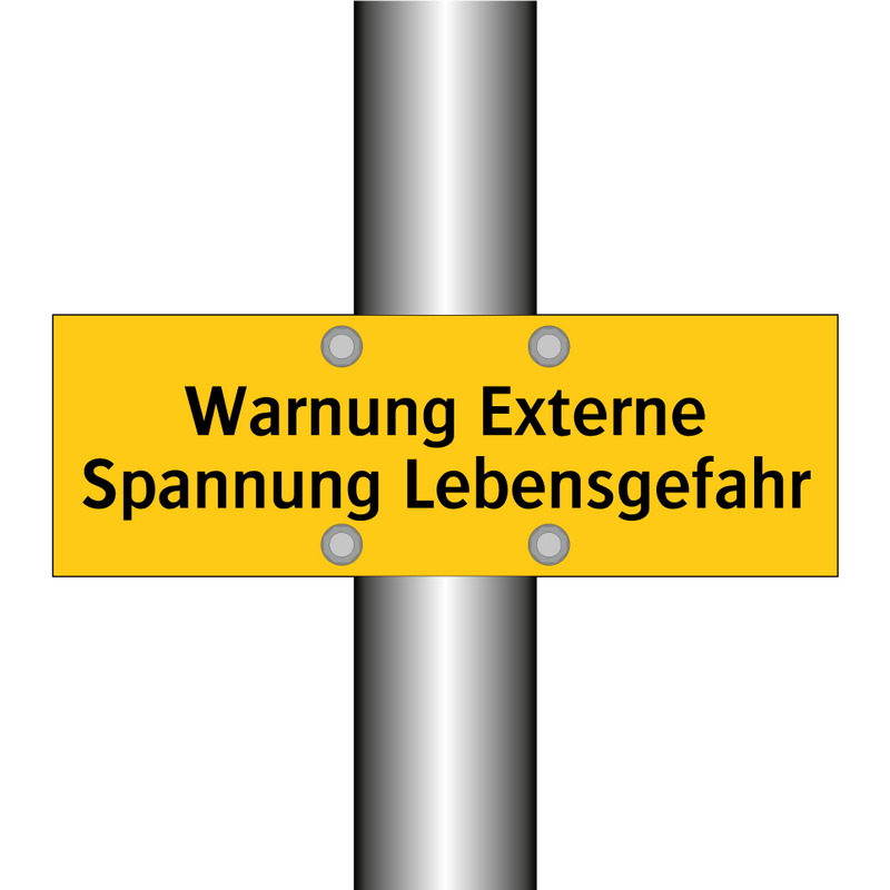 Warnung Externe Spannung Lebensgefahr