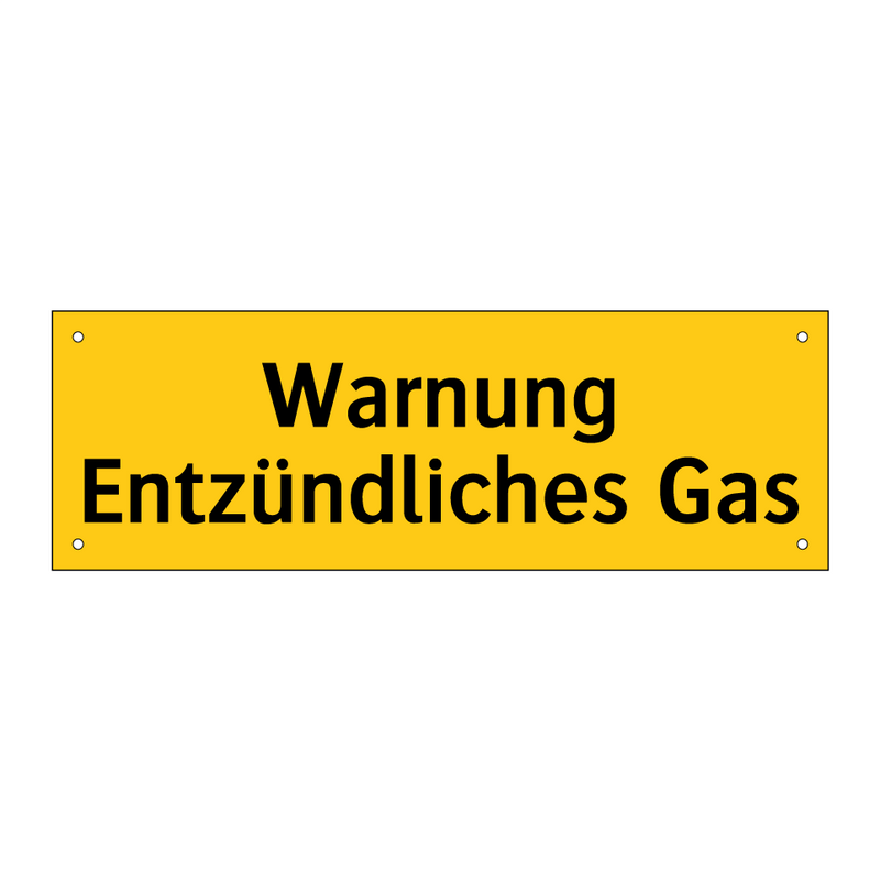 Warnung Entzündliches Gas