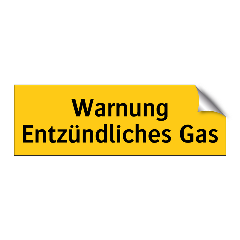 Warnung Entzündliches Gas