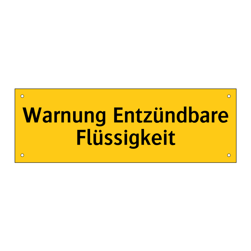 Warnung Entzündbare Flüssigkeit