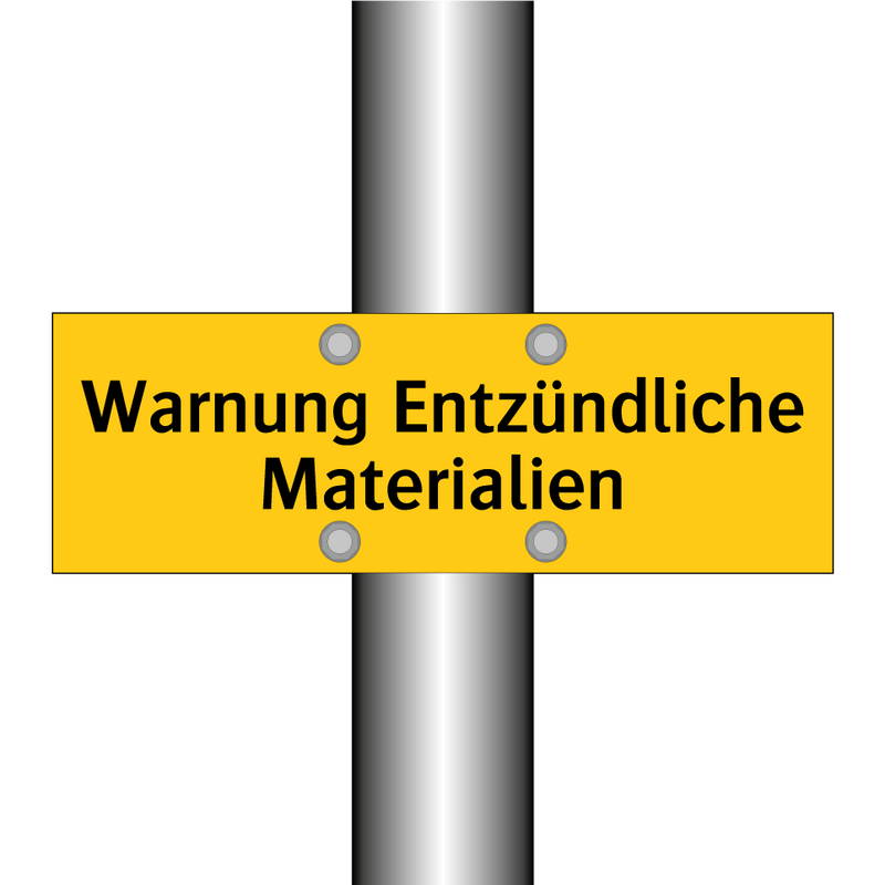 Warnung Entzündliche Materialien