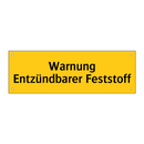Warnung Entzündbarer Feststoff
