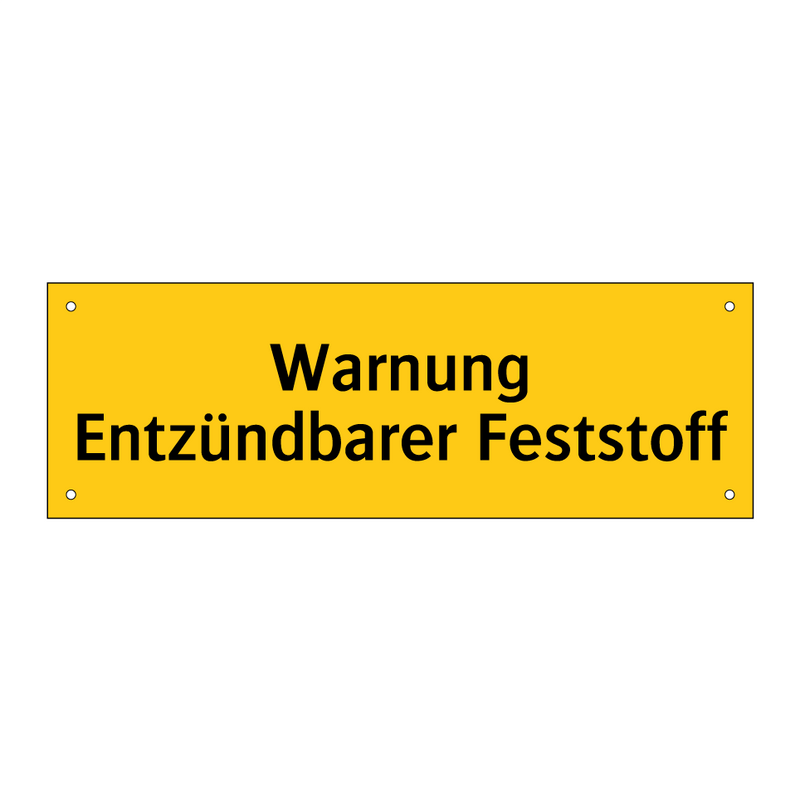 Warnung Entzündbarer Feststoff