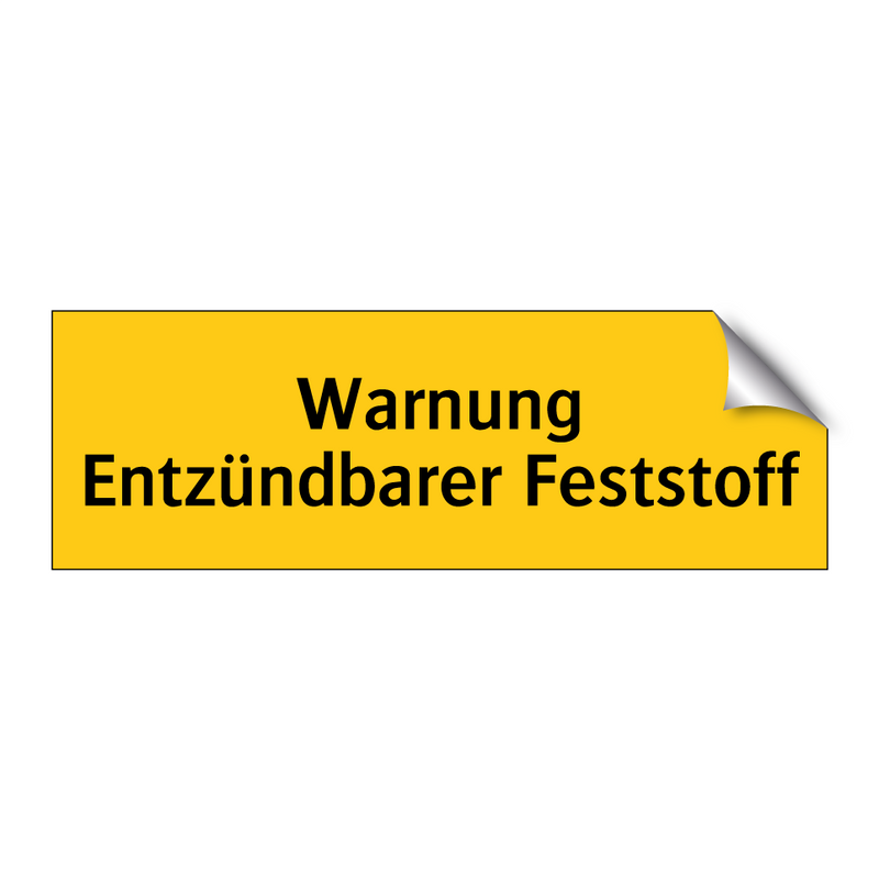 Warnung Entzündbarer Feststoff