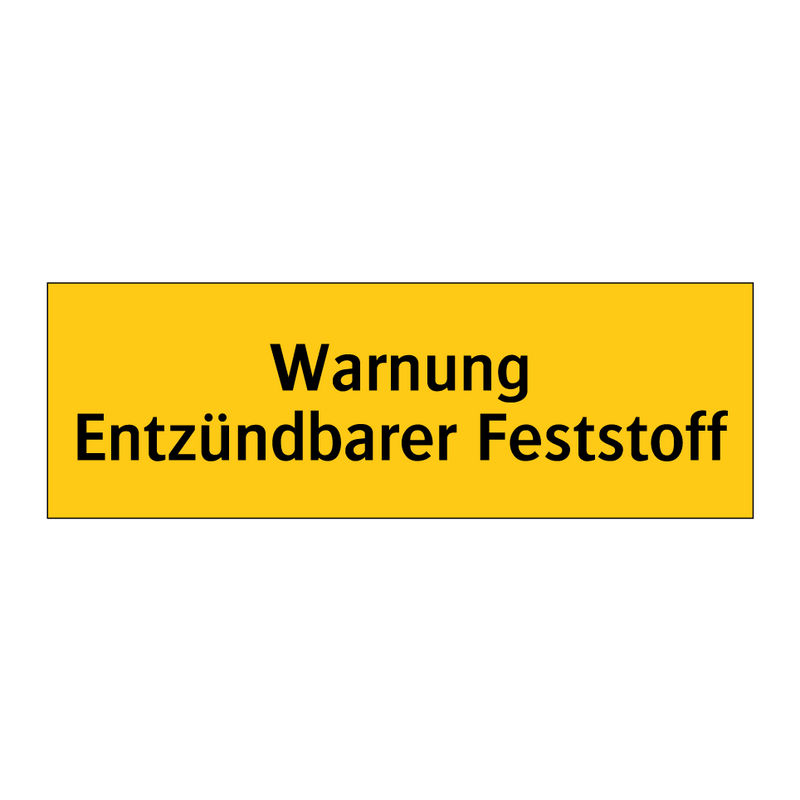 Warnung Entzündbarer Feststoff