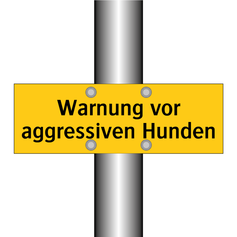 Warnung vor aggressiven Hunden