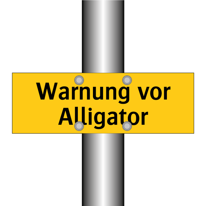 Warnung vor Alligator