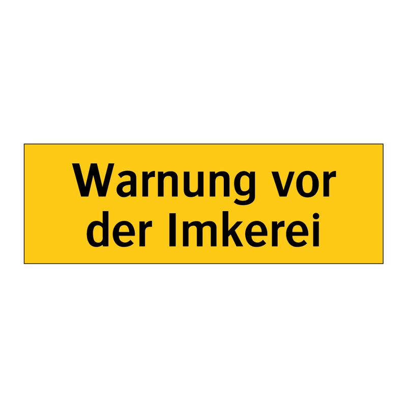 Warnung vor der Imkerei