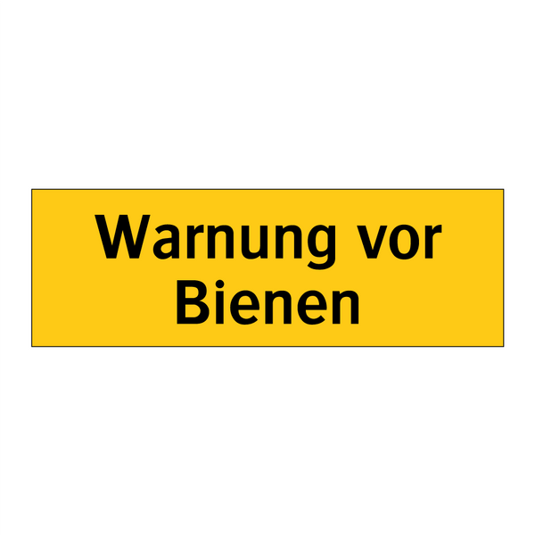 Warnung vor Bienen