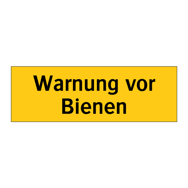 Warnung vor Bienen