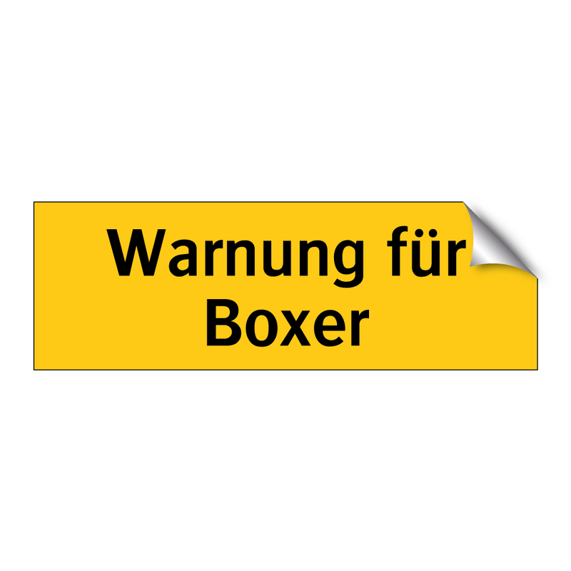 Warnung für Boxer