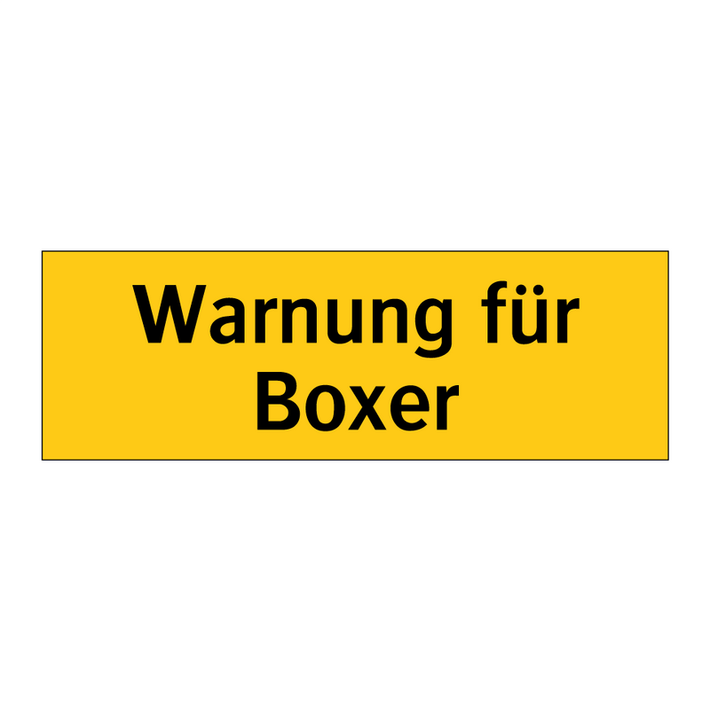 Warnung für Boxer