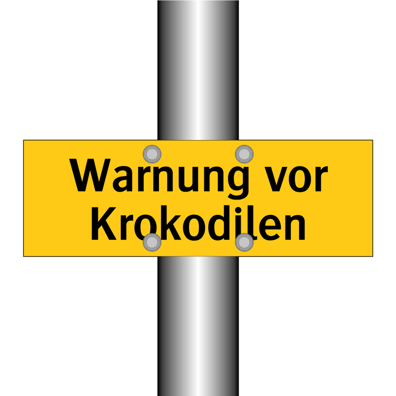 Warnung vor Krokodilen