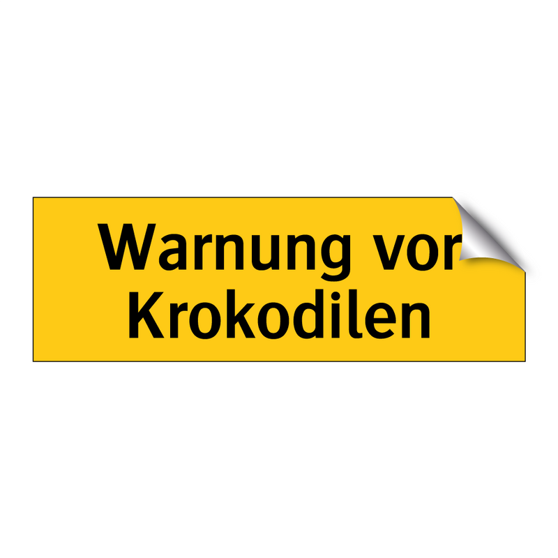 Warnung vor Krokodilen