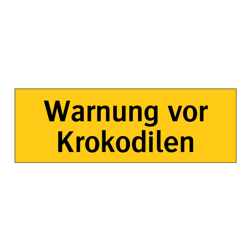 Warnung vor Krokodilen