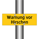 Warnung vor Hirschen