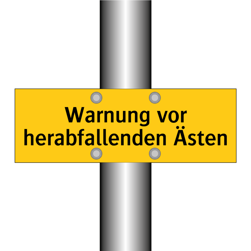 Warnung vor herabfallenden Ästen