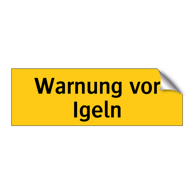 Warnung vor Igeln