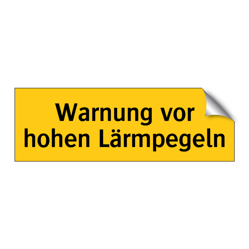 Warnung vor hohen Lärmpegeln