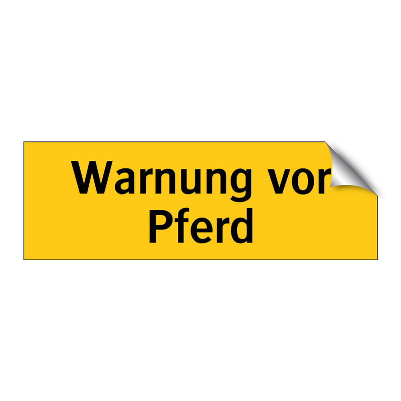 Warnung vor Pferd