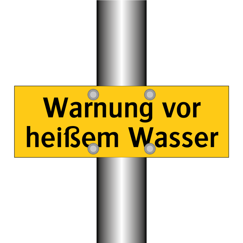 Warnung vor heißem Wasser