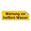 Warnung vor heißem Wasser