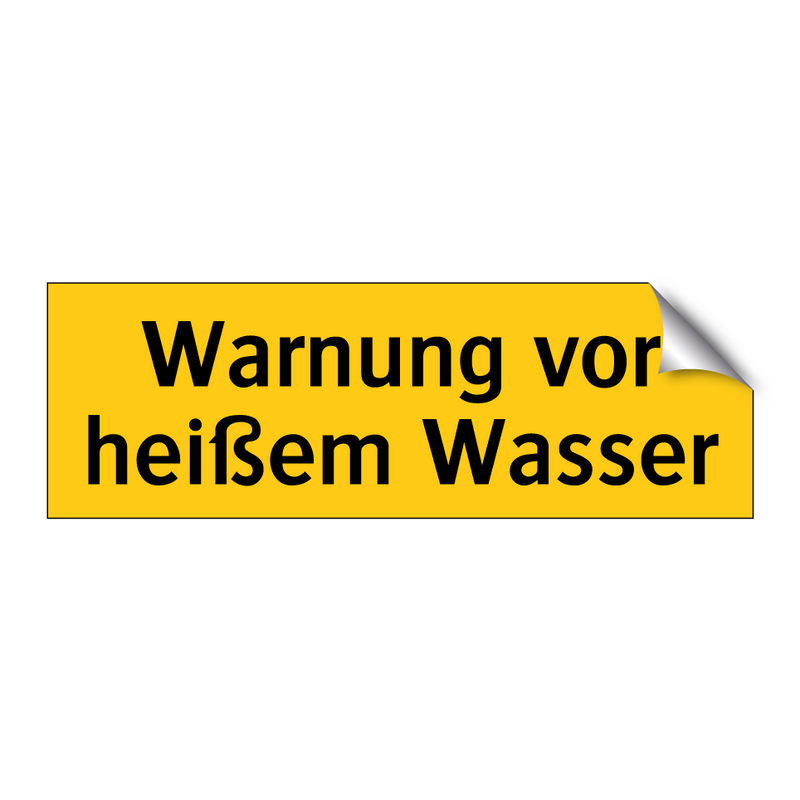 Warnung vor heißem Wasser