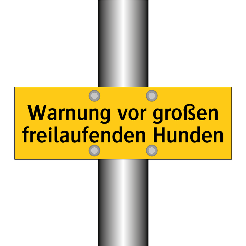 Warnung vor großen freilaufenden Hunden