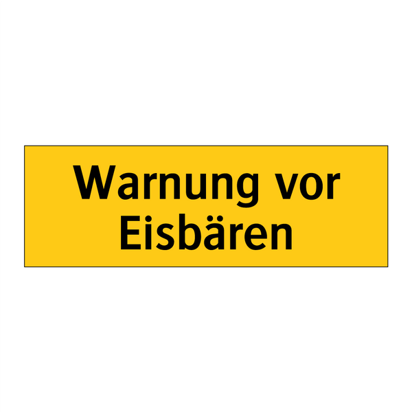 Warnung vor Eisbären