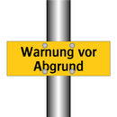 Warnung vor Abgrund