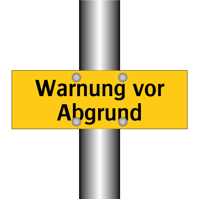 Warnung vor Abgrund