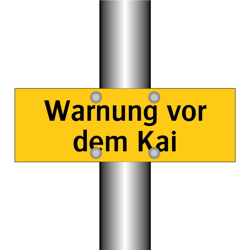 Warnung vor dem Kai