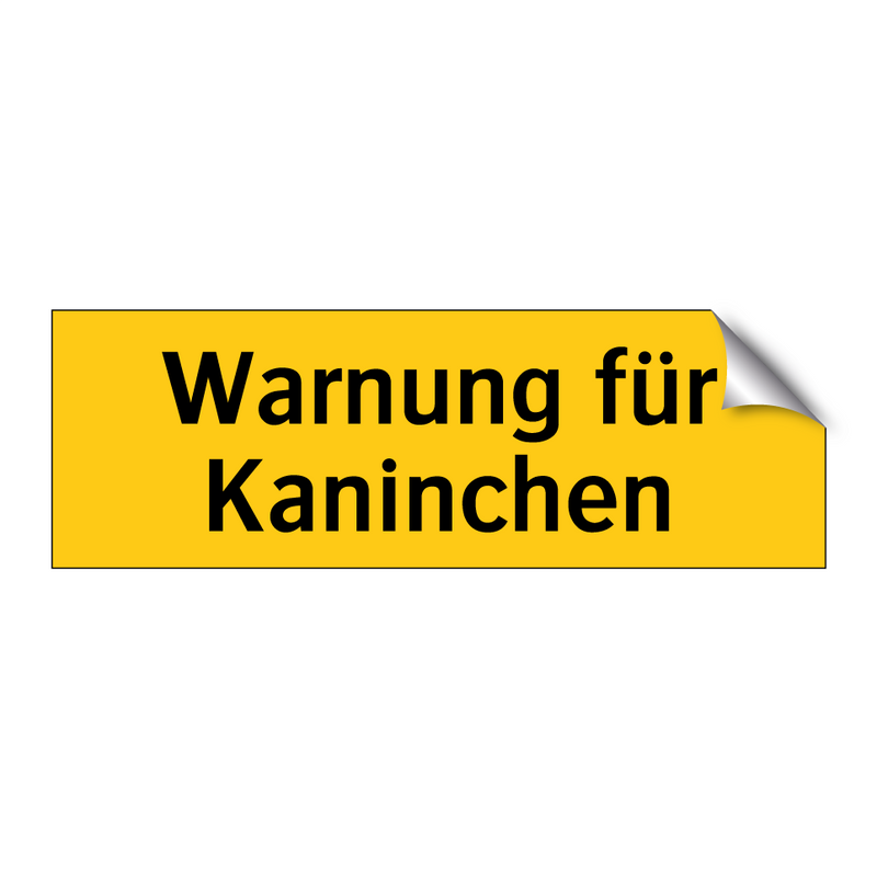 Warnung für Kaninchen