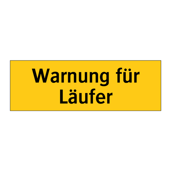 Warnung für Läufer