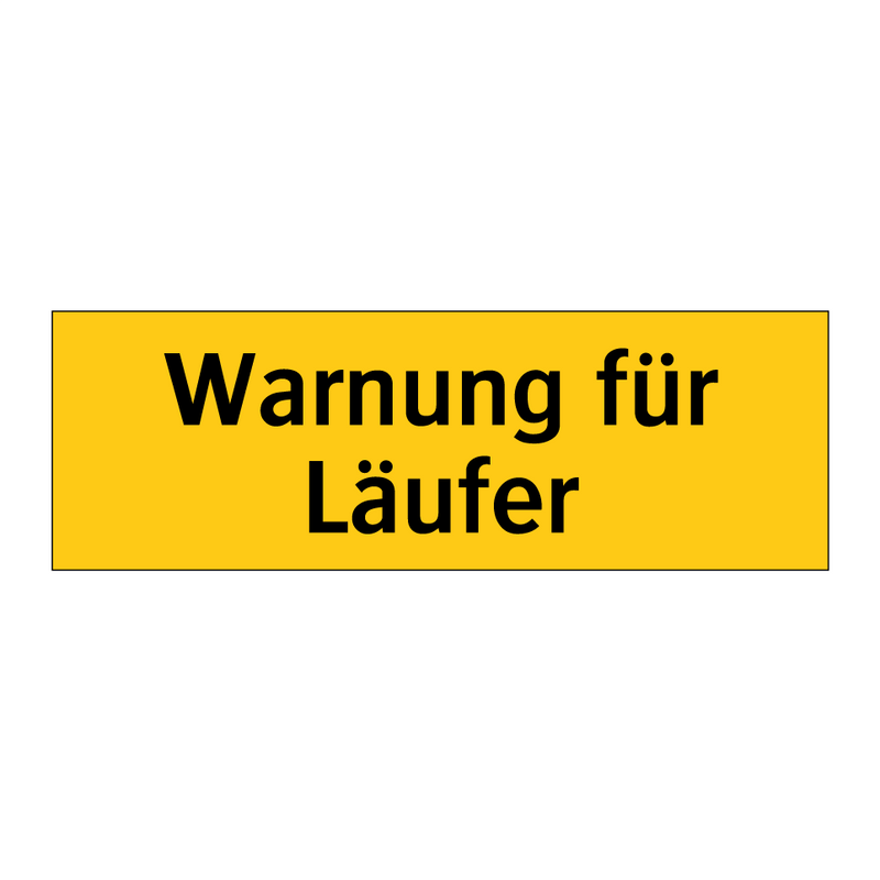 Warnung für Läufer