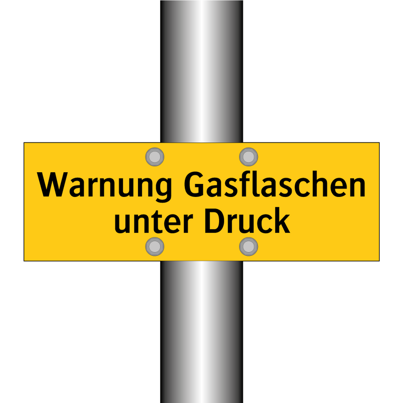 Warnung Gasflaschen unter Druck