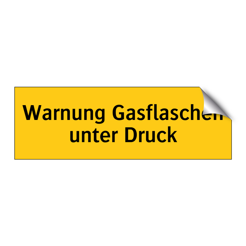 Warnung Gasflaschen unter Druck