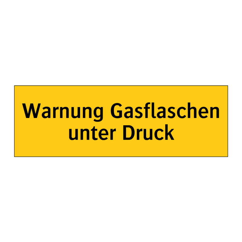 Warnung Gasflaschen unter Druck