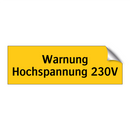 Warnung Hochspannung 230V